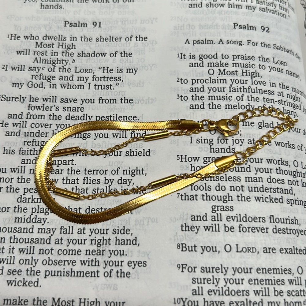 Snake chain gold bracelet | offer in description